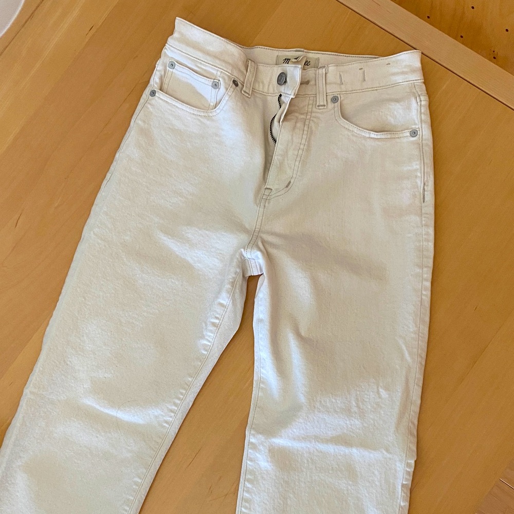Madewell High Rise Cream Jeans